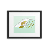 70s outer banks surf // retro surf by surfy birdy Framed Art Print