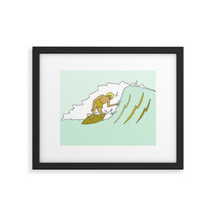 70s outer banks surf // retro surf by surfy birdy Framed Art Print