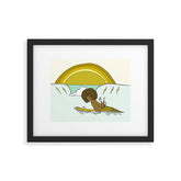 "buttons" kaluhiokalani 70s surf legend // retro surf art by surfy birdy Framed Art Print