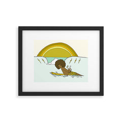 "buttons" kaluhiokalani 70s surf legend // retro surf art by surfy birdy Framed Art Print