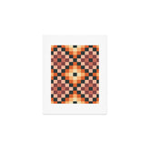 70s color squares pattern Art Print