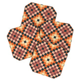 70s color squares pattern Coaster