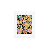 70s Evil Eye Flower Pattern in dark green Art Print