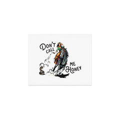 "Don't Call Me Honey" Cowgirl On Horseback Shooting a Rattlesnake Art Print
