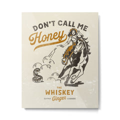 "Don't Call Me Honey" Retro Pinup Cowgirl On Horseback Shooting A Snake V.2 Metal Print