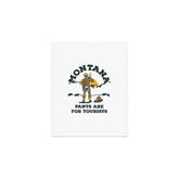 "Montana: Pants Are For Tourists" Funny Retro Cowboy Travel Art Art Print