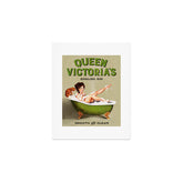 "Queen Victoria's English Gin" Cool Vintage Pinup Girl Alcohol Ad Wall Art Art Print