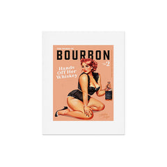 "The Babes Of Bourbon: Hands Off Her Whiskey" Vintage Curvy Pinup Girl Art Print