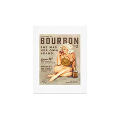 "The Babes Of Bourbon" Pretty Blonde Pin Up Girl Art Art Print