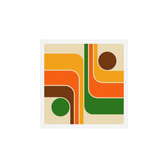 1970s Retro Vintage Style Geometric Design 743 Scandi Art Print
