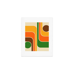 1970s Retro Vintage Style Geometric Design 743 Scandi Art Print