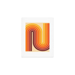 70s Retro Vintage Style Geometric Design 371 Autumn Art Print