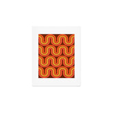 70s Retro Vintage Style Geometric Pattern Autumn Brown Orange and Yellow Art Print