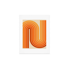 70s Retro Vintage Style Minimal Design 553 Art Print