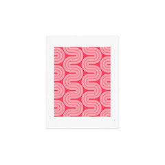 70s Throwback Wavy Stripes Pattern Art Print