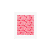 70s Throwback Wavy Stripes Pattern Art Print