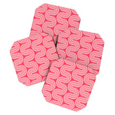 70s Throwback Wavy Stripes Pattern Coaster