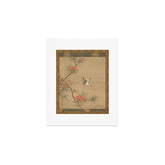 16th Century Japanese Bird and Peony Edo Era Painting Art Print