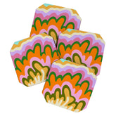 70s Hippie Retro Abstract Colorful Explosion Coaster