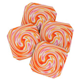 70s Retro Swirl Color Abstract Coaster