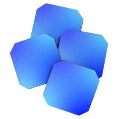 16 Blue Gradient 220506 Aura Ombre Valourine Digital Minimalist Art Coaster