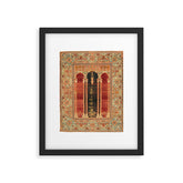 16th Century Carpet with Triple-Arch Design Turkish Print Framed Art Print