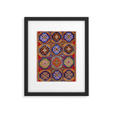 19th Century Armenian Kazak dated 1896 Framed Art Print