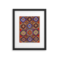 19th Century Armenian Kazak dated 1896 Framed Art Print