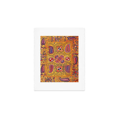 19th Century Uzbekistan Suzani with Gold Background Art Print
