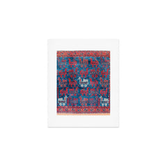 25 Peacocks Baluch Khorasan Persian Bag Face Print Art Print