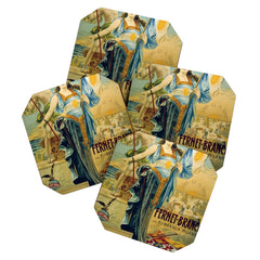 1910 Fernet Branca Liqueur Aperitif Advertisement Coaster