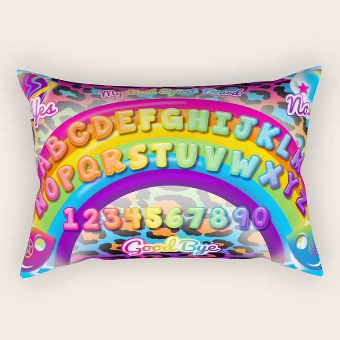 1997 Neon Rainbow Spirit Board Rectangular Pillow