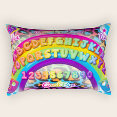 1997 Neon Rainbow Spirit Board Rectangular Pillow