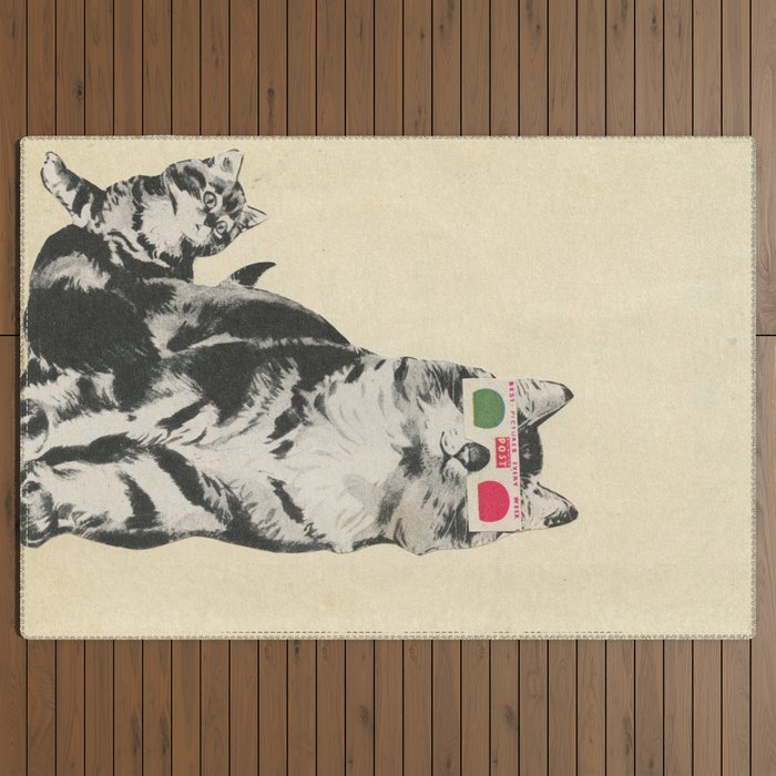 3D Glasses Outdoor Rug