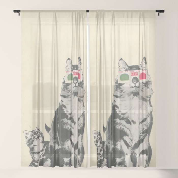 3D Glasses Window Curtain