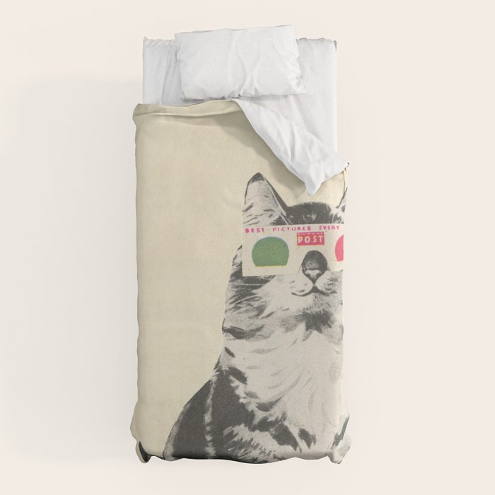 3D Glasses Duvet Cover