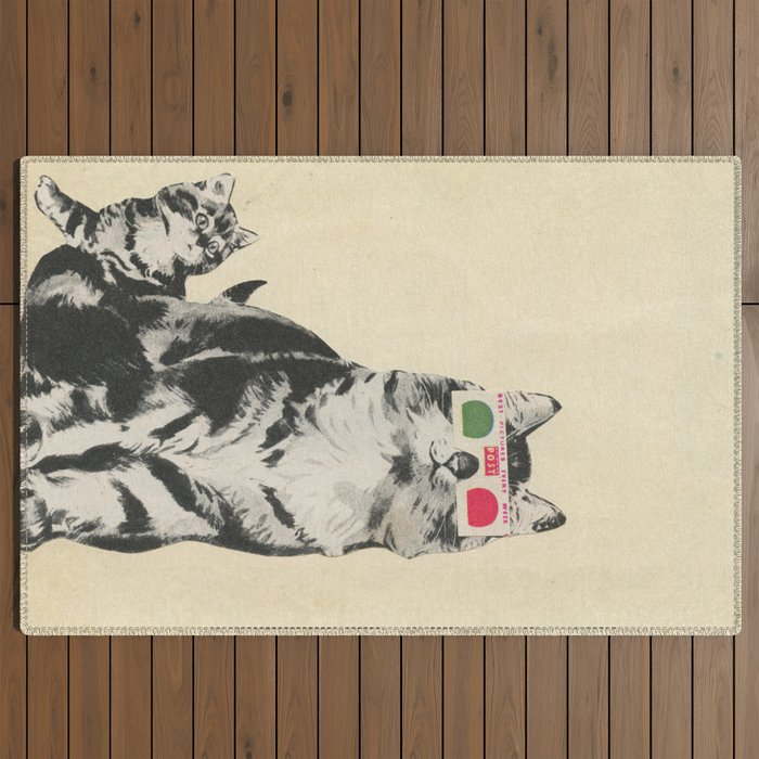 3D Glasses Outdoor Rug