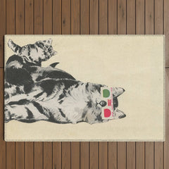 3D Glasses Outdoor Rug