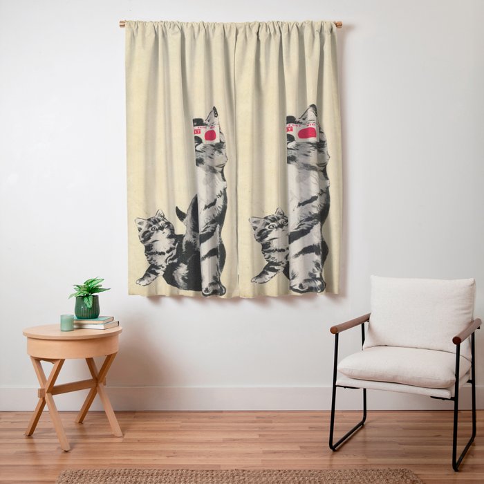 3D Glasses Window Curtain