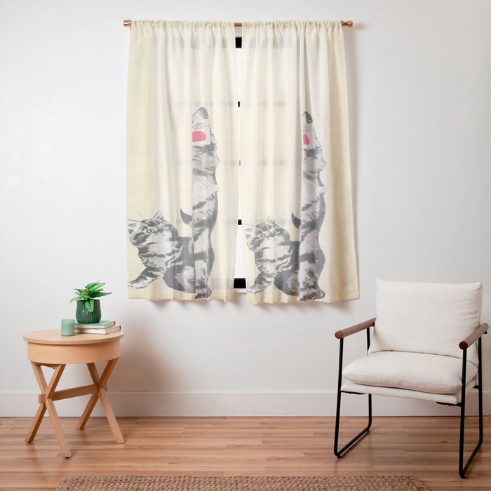 3D Glasses Window Curtain