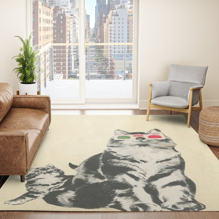 3D Glasses Rug