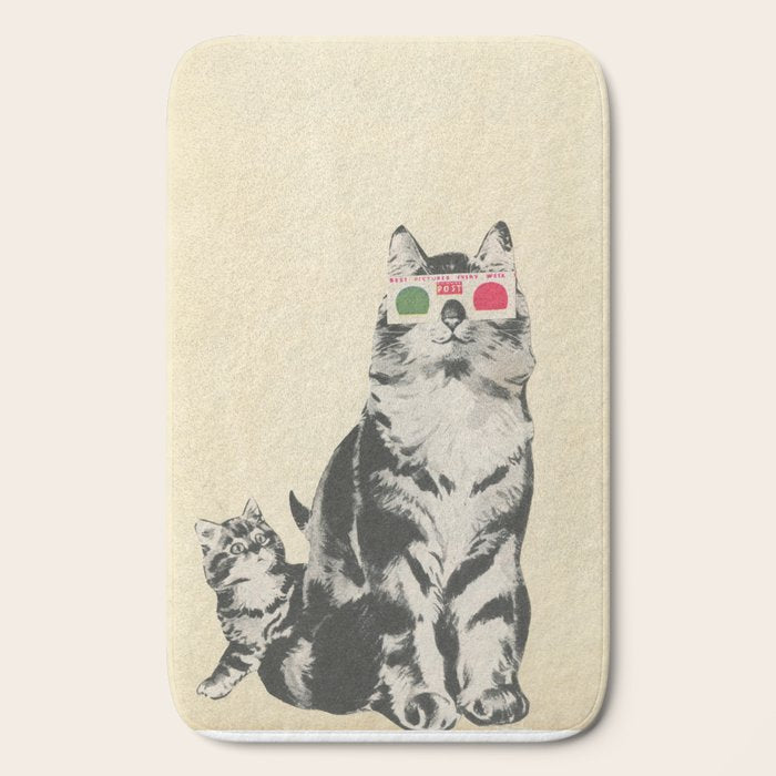 3D Glasses Bath Mat
