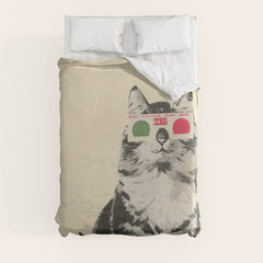 3D Glasses Duvet Cover
