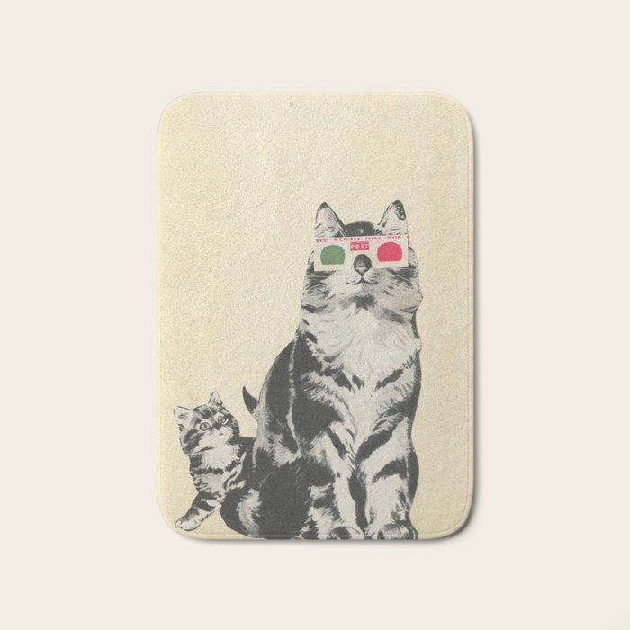 3D Glasses Bath Mat