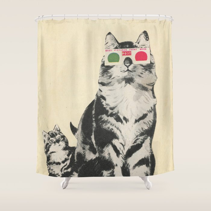 3D Glasses Shower Curtain