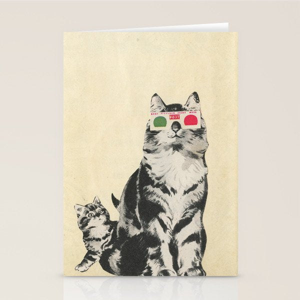 3D Glasses Stationery Card