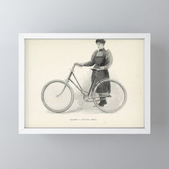 "Leading a Bicycle About" from "Bicycling for Ladies" by Maria E. Ward, 1896 Mini Art Print