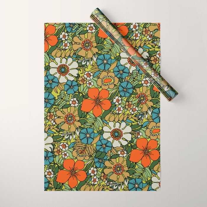 70s Plate Wrapping Paper