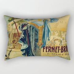 1910 Fernet Branca Liqueur Aperitif Advertisement Rectangular Pillow