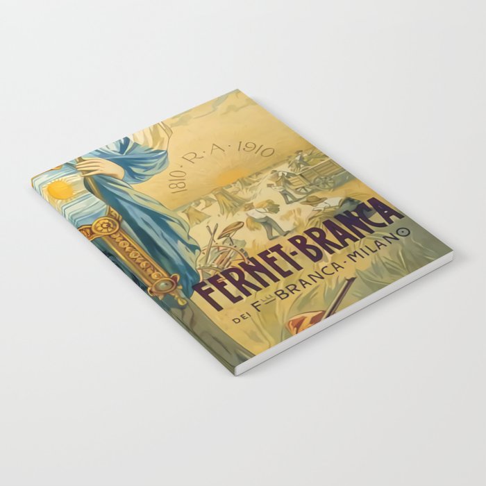1910 Fernet Branca Liqueur Aperitif Advertisement Notebook